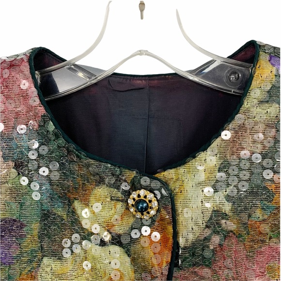 Vintage Sequins Floral Blazer - Picture 10 of 15